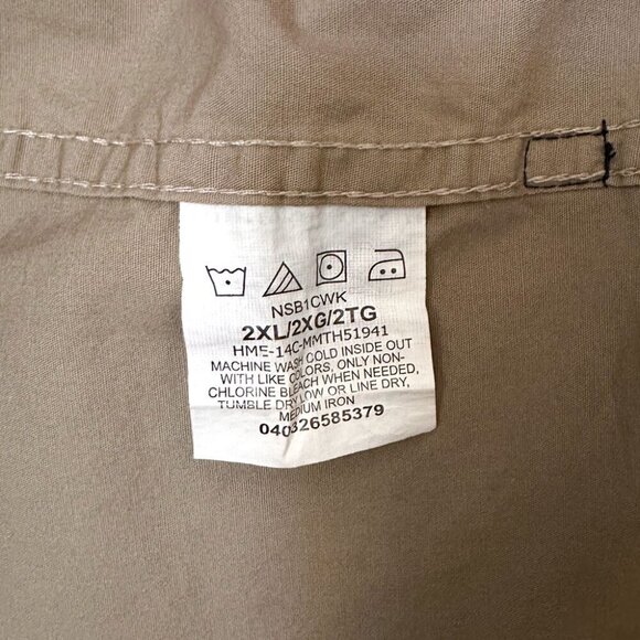 Wrangler Outdoorsman Short-Sleeved Tan Shirt, Men's 2X, EUC - Picture 4 of 4